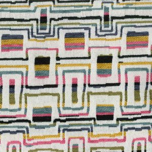 Travis Black by Norbar Designer Fabric 100% POLYESTER CHINA 16 1/4"V 7 1/4"H 57 - Swanky Fabrics -