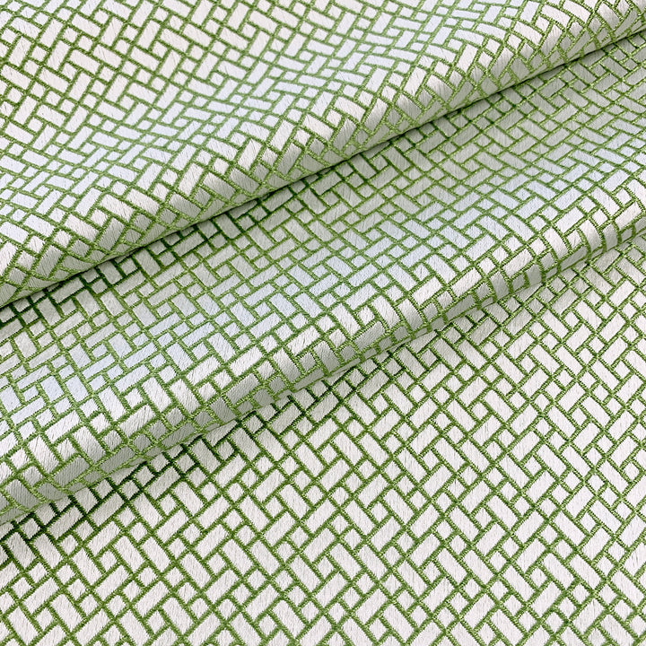 Trento Green by Magnolia Designer Fabric - 100 Poly India 24000 Horizontal: 1.13 and Vertical: 1.2 54 - Swanky Fabrics -