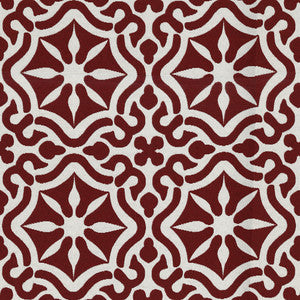 Tilework 14 Poppy by SolarShade Designer Fabric