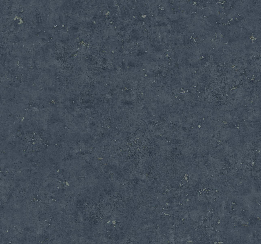 Cement Faux Storm Blue & Metallic Graphite TS81202 by Seabrook Designs Designer Wallpaper