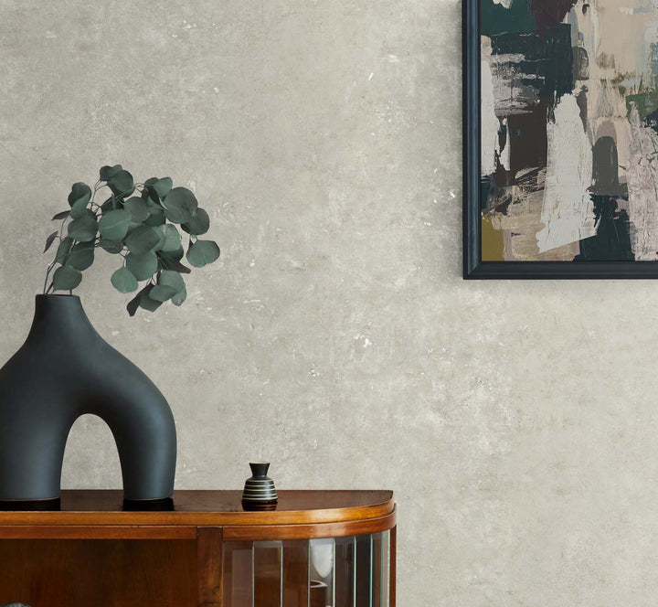 Cement Faux Oyster & Metallic Champagne TS81215 by Seabrook Designs Designer Wallpaper