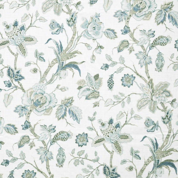Thomasina # 811 Lake by Maxwell Designer Fabric Color Theory-Vol.Vi Odyssey 100% COTTON SPAIN V-27"H-13.5" 54" - Swanky Fabrics -