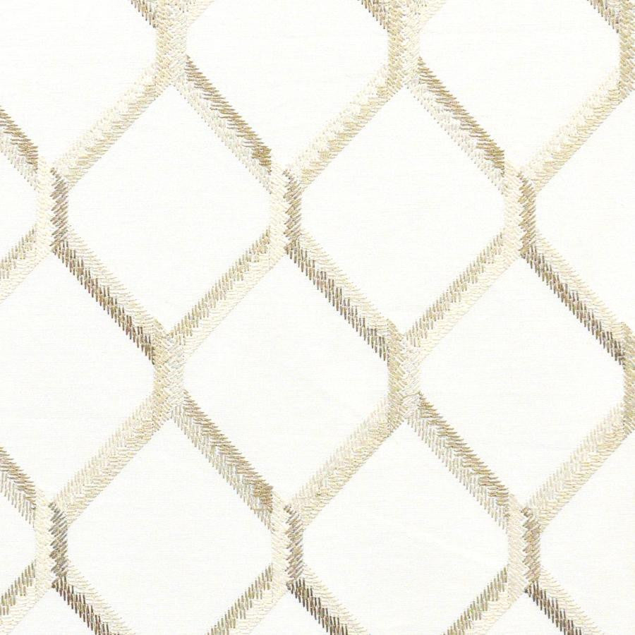 Trello # 225 Flax by Maxwell Designer Fabric Color Theory-Vol.Vi Alabaster 75% COTTON/25% RAYON INDIA V-6.25"H-4.35" 54"EMB.52" - Swanky Fabrics -