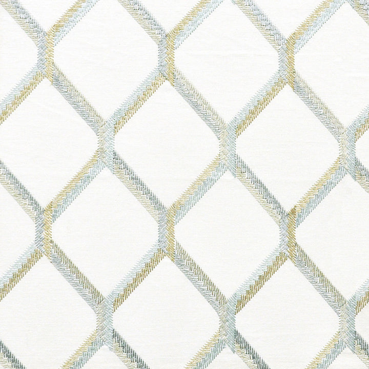 Trello 822 Harbor by Maxwell Designer Fabric COLOR THEORY-VOL.VI ODYSSEY 75% COTTON/25% RAYON INDIA  V-6.25"H-4.35" 54"EMB.52"  - Swanky Fabrics -
