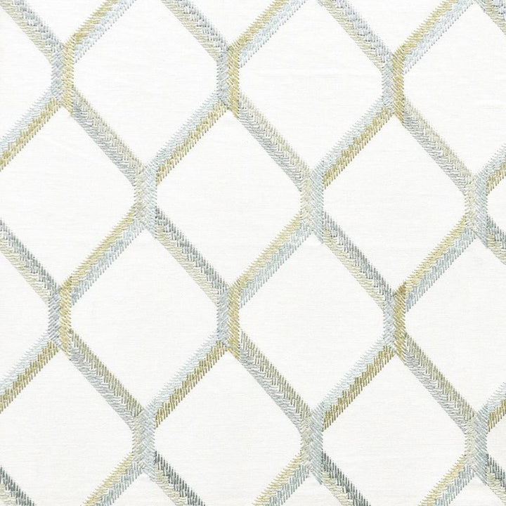 Trello # 822 Harbor by Maxwell Designer Fabric COLOR THEORY-VOL.VI ODYSSEY 75% COTTON/25% RAYON INDIA V-6.25"H-4.35" 54"EMB.52" - Swanky Fabrics -