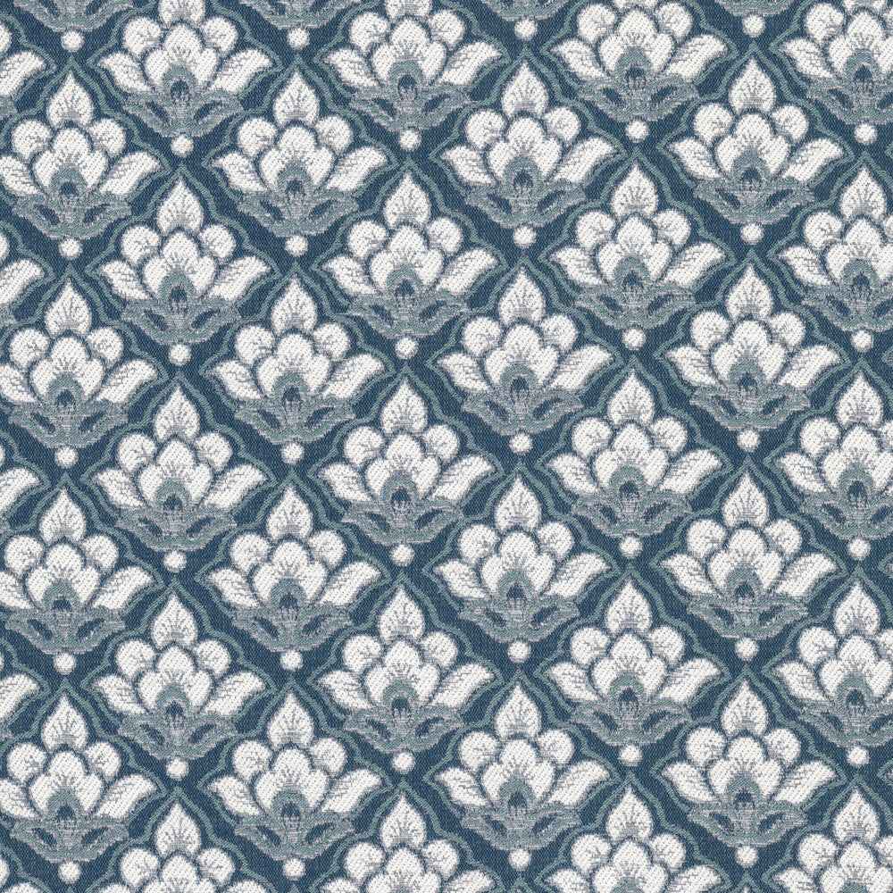 Turret 6 Baltic by Stout Fabric Stout Fabric Turret 6 BalticFabric GREAT IMPRESSIONS BLUE/SPA 52%SVI 32%POL 16%COT USA </p><p>Repeat: H: 4.875, V: 4.500 57.5 in - Fabric Carolina -
