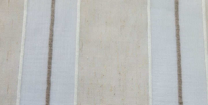 Twinkle Oatmeal by Norbar Designer Fabric SHEER MADNESS 100% POLYESTER CHINA 118 - Swanky Fabrics -