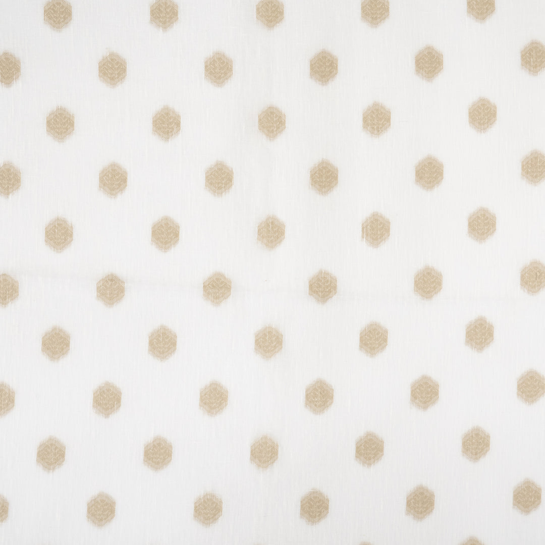 Tybee # 330 Bluff by Maxwell Designer Fabric Sheer Escape 100% POLYESTER TURKEY V-2.9" H-2.6" 118" - Swanky Fabrics -