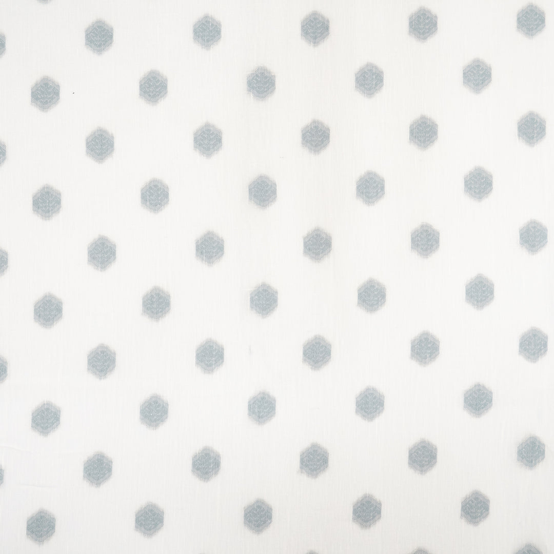 Tybee # 352 Spa by Maxwell Designer Fabric Sheer Escape 100% POLYESTER TURKEY V-2.9" H-2.6" 118" - Swanky Fabrics -