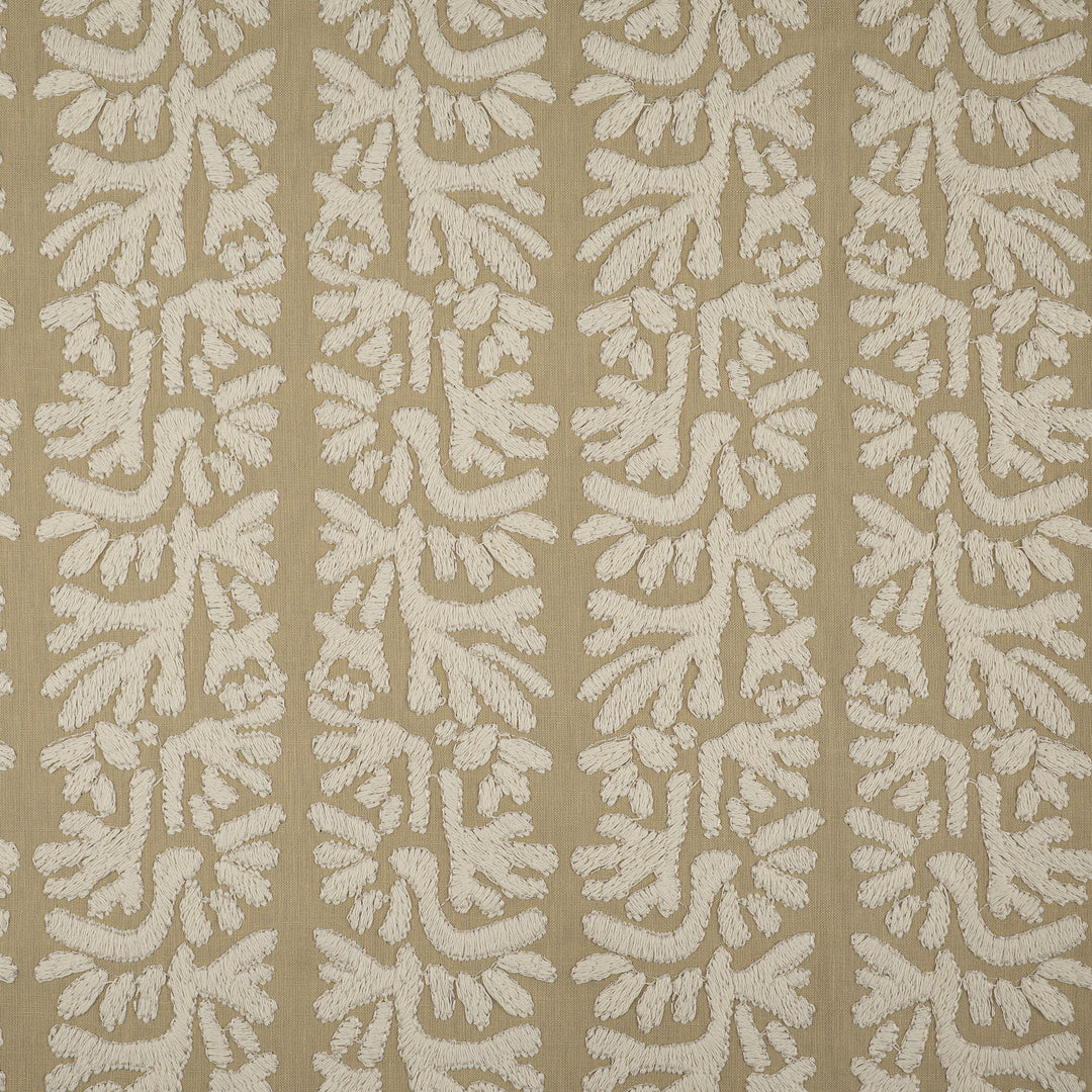 Tilly # 426 Wheat by Maxwell Designer Fabric Color Theory-Vol. X Driftwood BASE:52% POLYESTER 48% COTTON EMB:100% COTTON INDIA V-6.3" H-7.9" BASE:53" EMB:52" - Swanky Fabrics -
