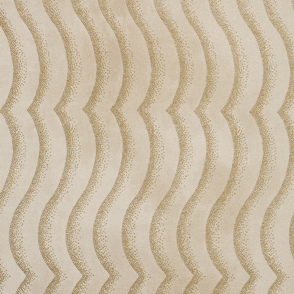 Tariffa Gold by Europatex Designer Fabric Social Affair 100% Polyester China Horizontal: 2.5" and Vertical: 26" 110" - Swanky Fabrics -