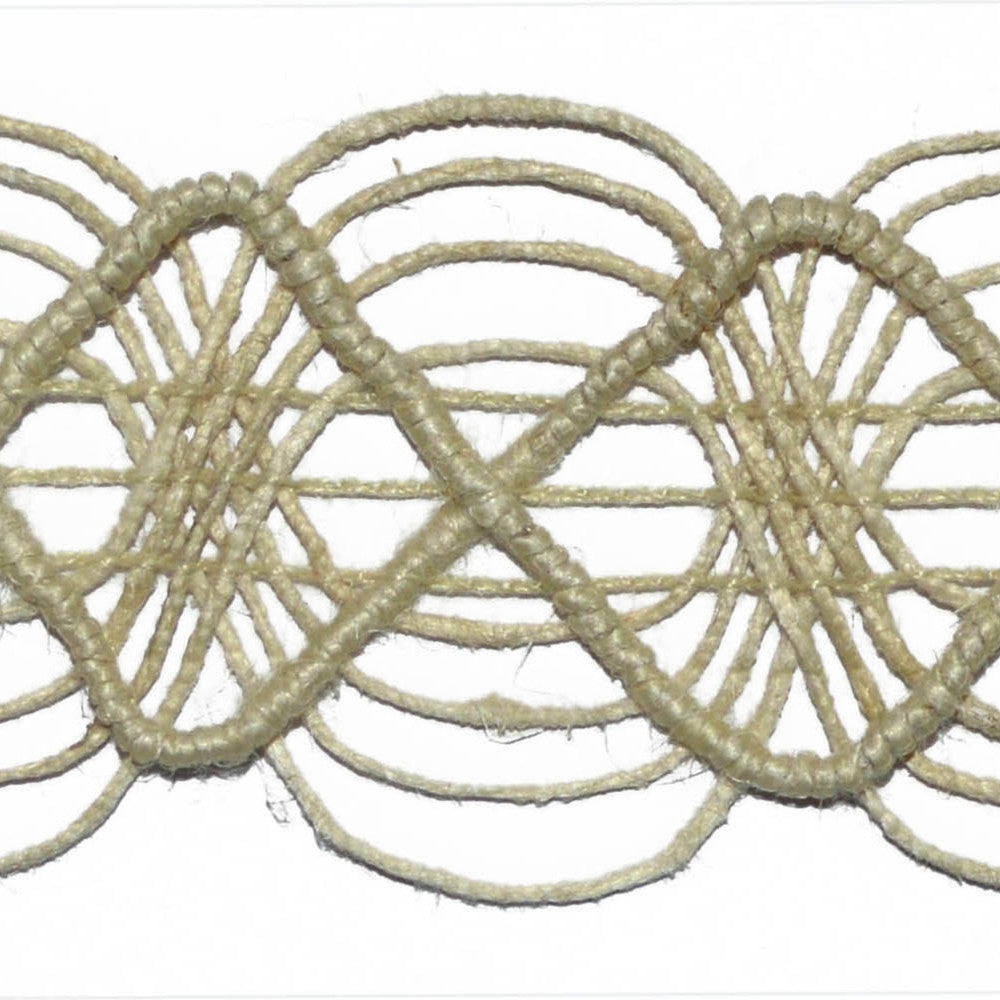 Topiko White by Europatex Designer Fabric Tribal Delicates 40% Jute, 40% Abaca, 20% Cotton 1.25" 2.00 inches - Swanky Fabrics -