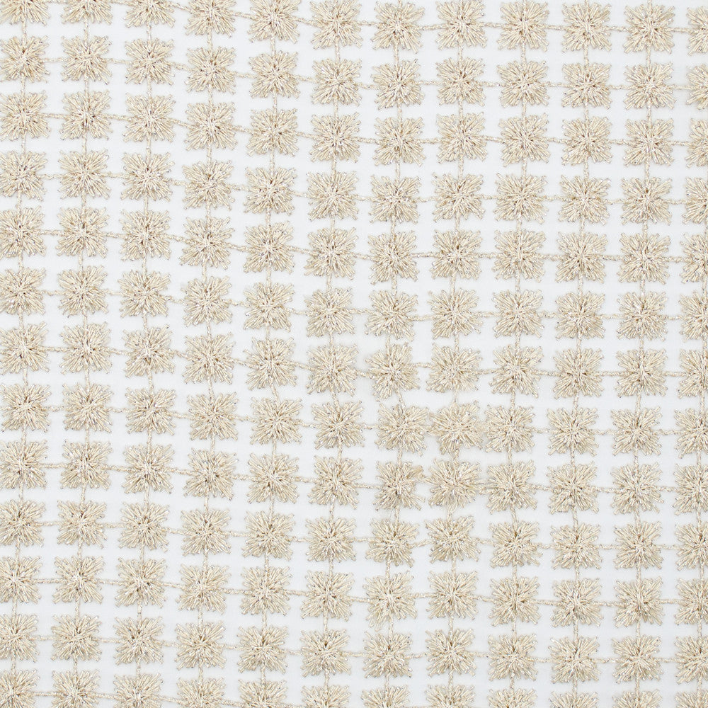 Twinkle Cream by Europatex Designer Fabric Daphne & Twinkle 100% Polyester 01.00" H, 01.00" V 110.00 inches - Swanky Fabrics -