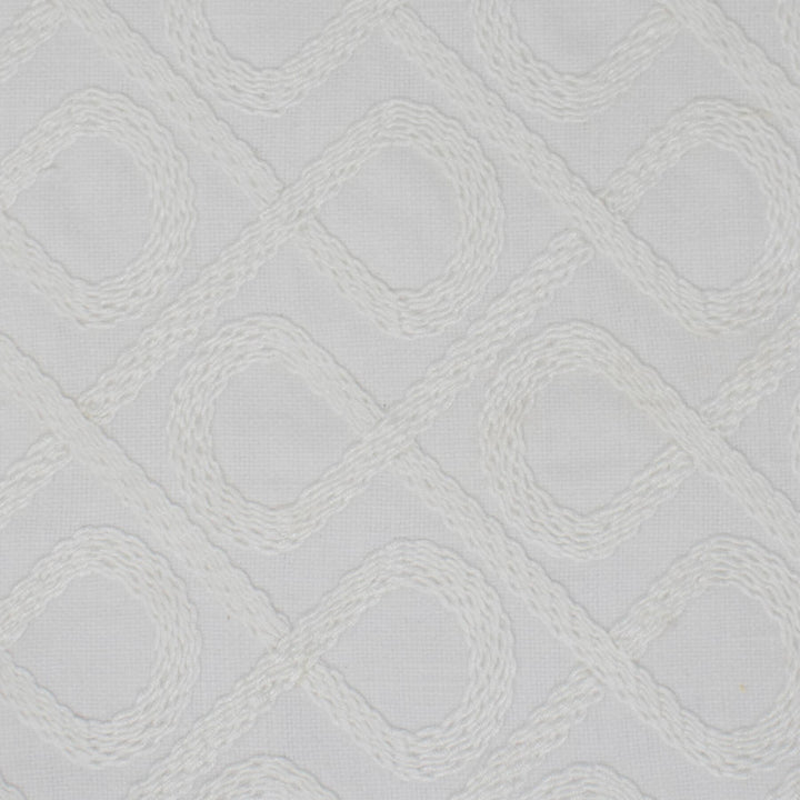 Ubico 1 White by Stout Designer Fabric Rainbow Library Eggshell/Sandstone 50% Cotton 50% Polyester Rayon Embroidery INDIA WYZENBEEK 51 000 DOUBLE RUB WEAR TEST (HEAVY DUTY) Horizontal: 2 and Vertical: 3 52 in - Swanky Fabrics -