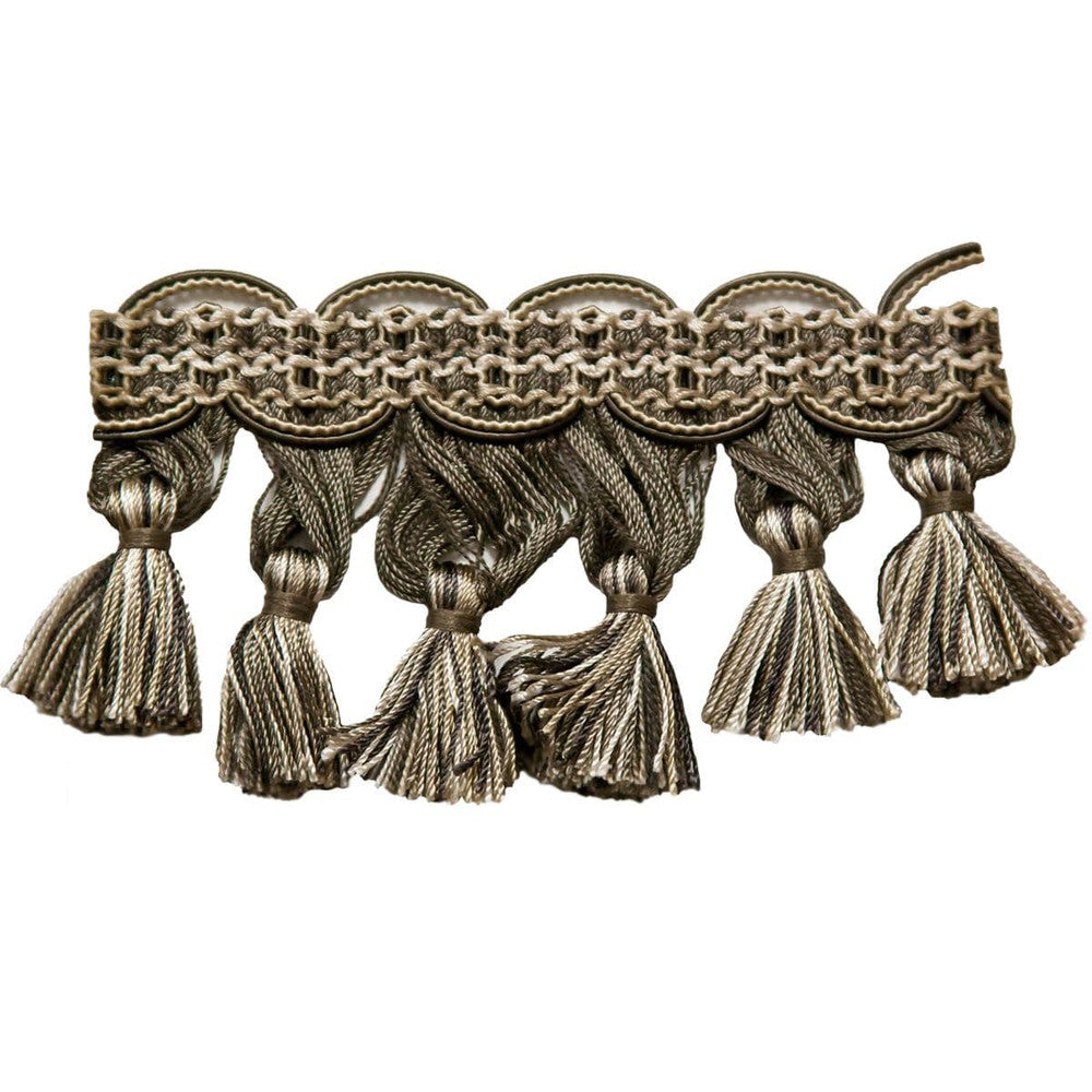 Unveil 3 Mushroom by Stout Designer Trim AMBIANCE TRIM 73%SVI 14%ACR 10%COT 3%POL CHINA </p><p>Repeat: 0 3.25 in - Swanky Fabrics -