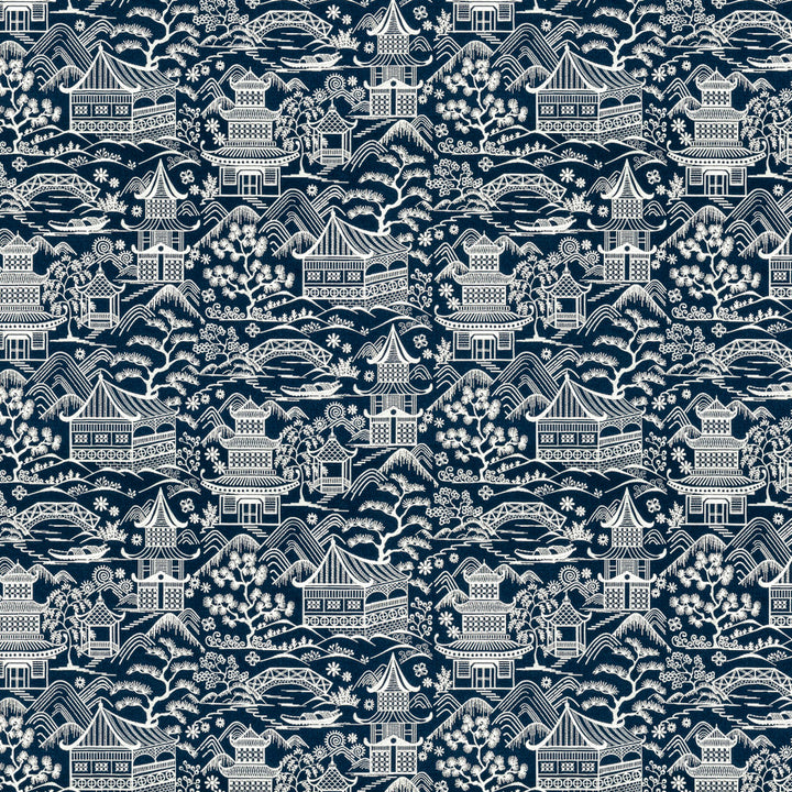 Upsala 1 Navy by Stout Fabric Stout Fabric Upsala 1 NavyFabric RAINBOW LIBRARY INK/SAPPHIRE INDIA </p><p>Repeat: H: 25.375, V: 17.875 50.75 in - Fabric Carolina -