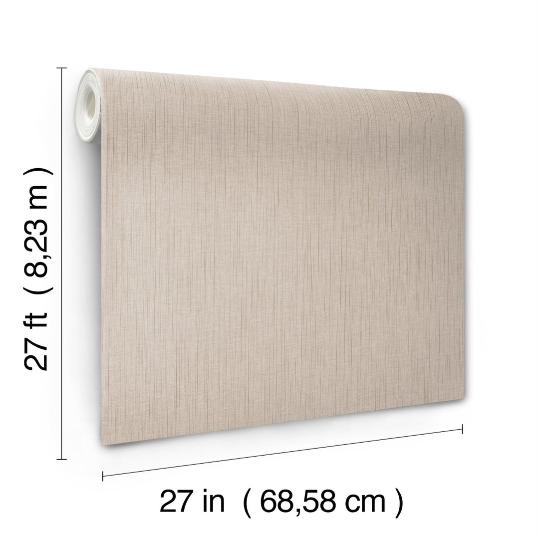 Silk Spun Taupe Tactile Stripe Wallpaper by York Wallcoverings Designer