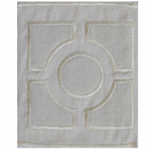 Urban Ivory by Europatex Designer Fabric Loft Collection 100% Polyester China See Sample Horizontal: N/A and Vertical: N/A 5.00 inches  - Swanky Fabrics -