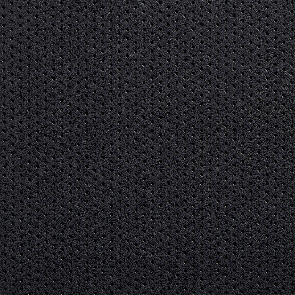 V129 Black Perforated by Charlotte Designer Fabric Value Vinyl 100% Vinyl, 29oz. Lead Free Asia Exceeds 100,000 Wyzenbeek Rubs (Heavy Duty) No Repeat 54 Inches - Swanky Fabrics -