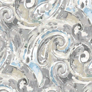 Vanderbilt Frost by Norbar Designer Fabric 100% COTTON KOREA 17 1/2"V 18"H 54 - Swanky Fabrics -