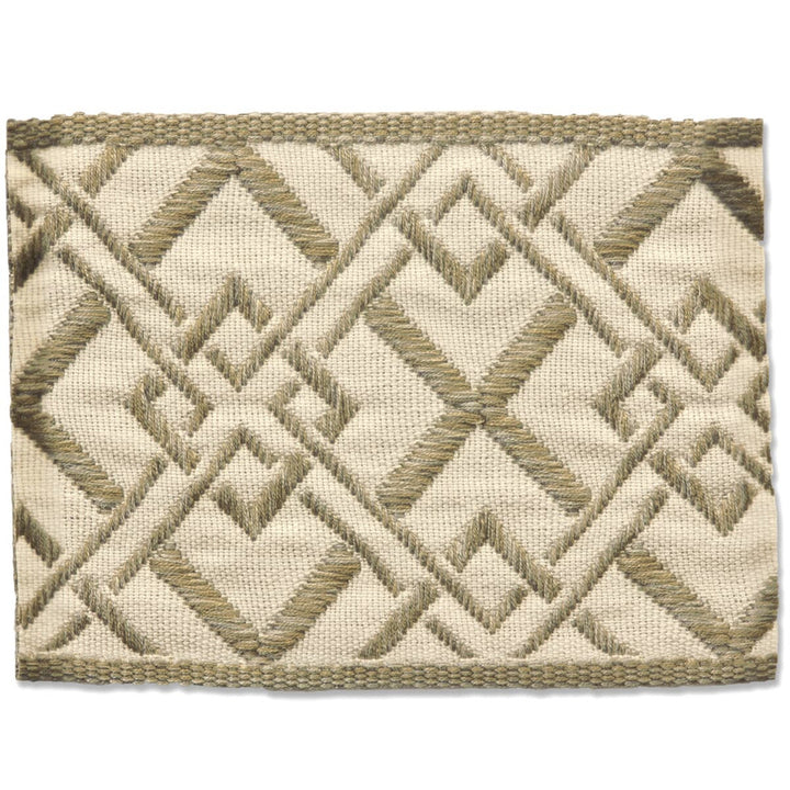Vanity 1 Pewter by Stout Designer Trim NEW WORLD TAPES & BORDERS 100%SVI FRANCE Horizontal: 2.125 and Vertical: 0 2.65 in - Swanky Fabrics -