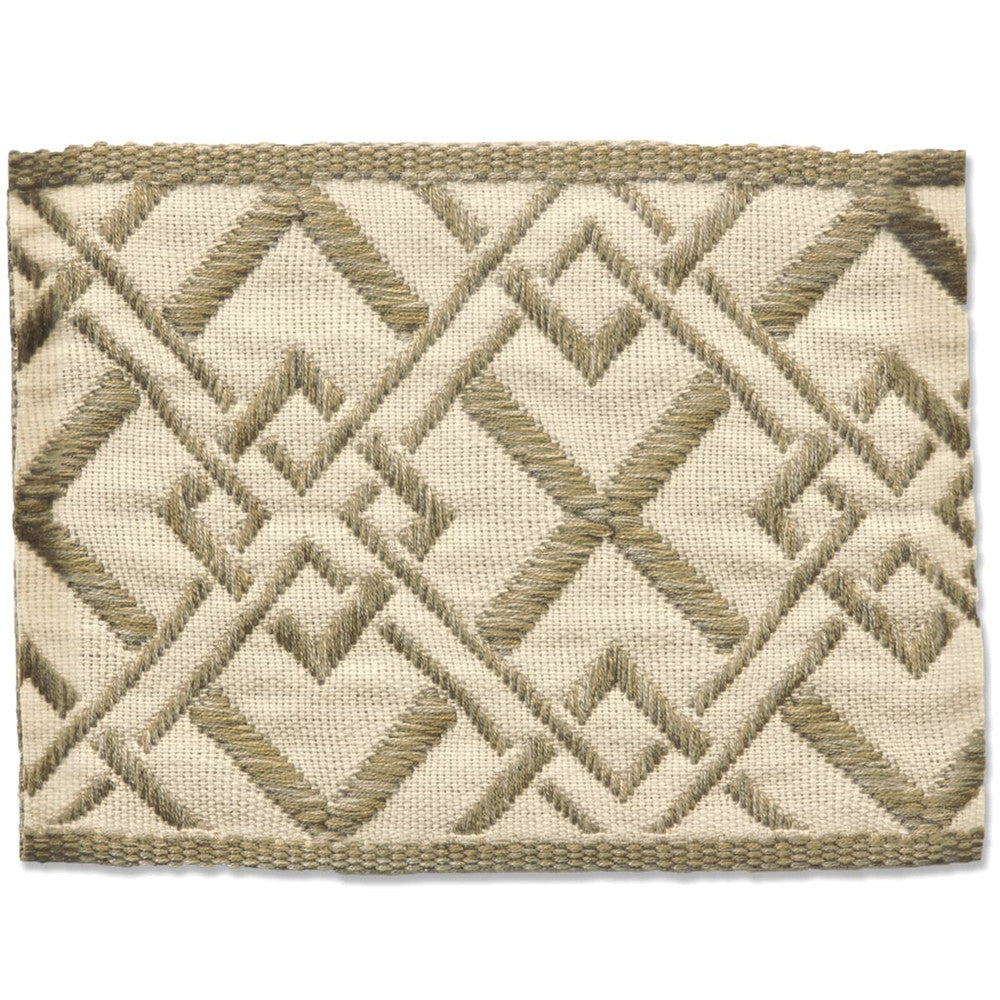 Vanity 1 Pewter by Stout Designer Trim NEW WORLD TAPES & BORDERS 100%SVI FRANCE Horizontal: 2.125 and Vertical: 0.000 2.65 in - Swanky Fabrics -