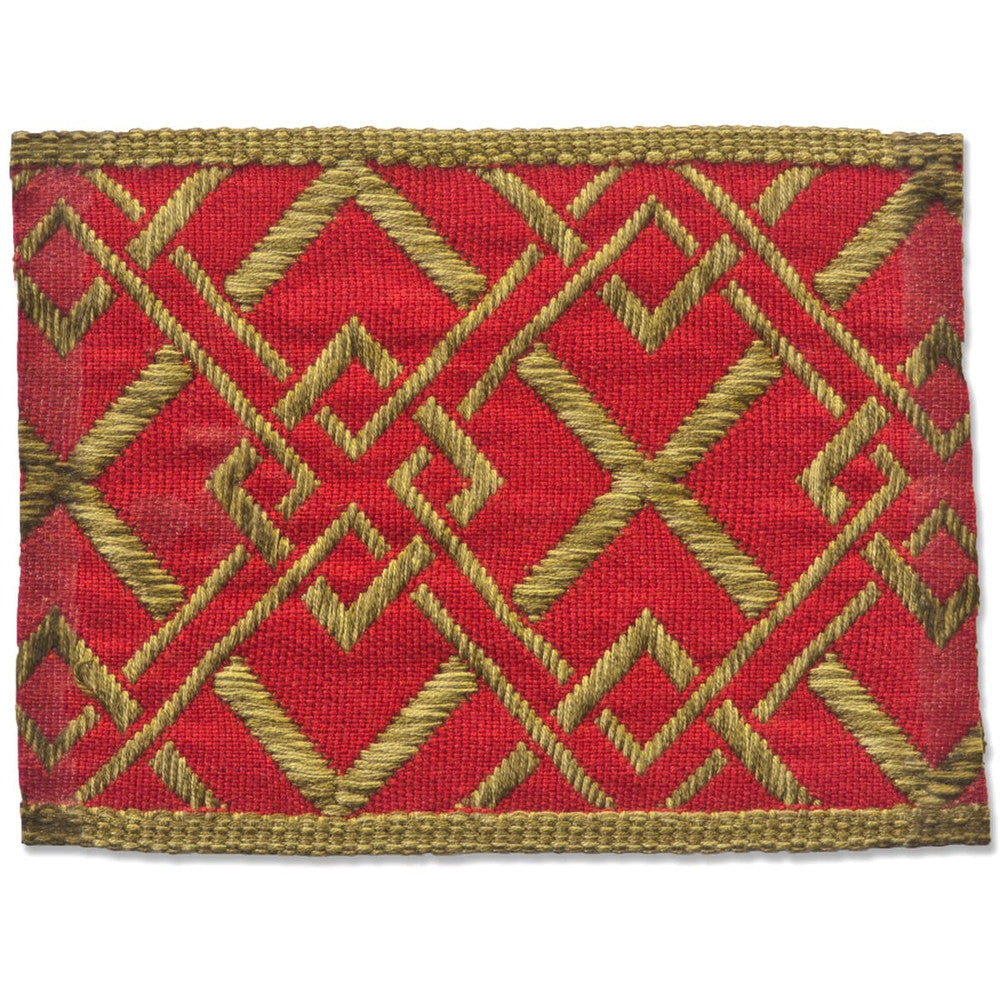 Vanity 3 Lipstick by Stout Designer Trim NEW WORLD TAPES & BORDERS 100%SVI FRANCE Horizontal: 2.125 and Vertical: 0.000 2.65 in - Swanky Fabrics -