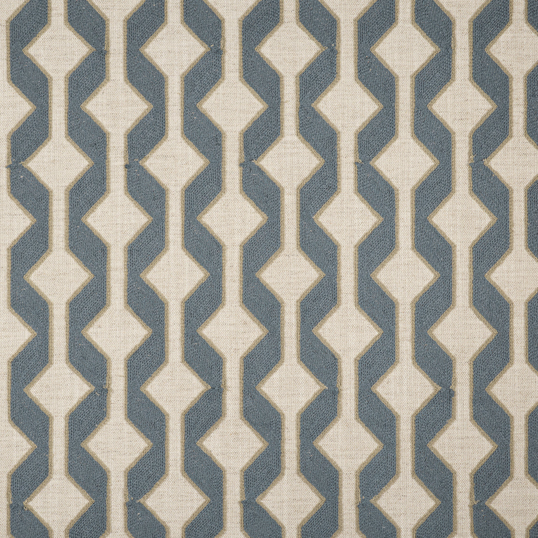 Varley # 539 Celeste by Maxwell Designer Fabric Color Theory-Vol. X Twilight BASE: 43% COTTON 28% POLYESTER 20% LINEN 9% RAYON EMB: 84% COTTON 16% POLYESTER INDIA V- 3.1" H-3.1" 53" - Swanky Fabrics -
