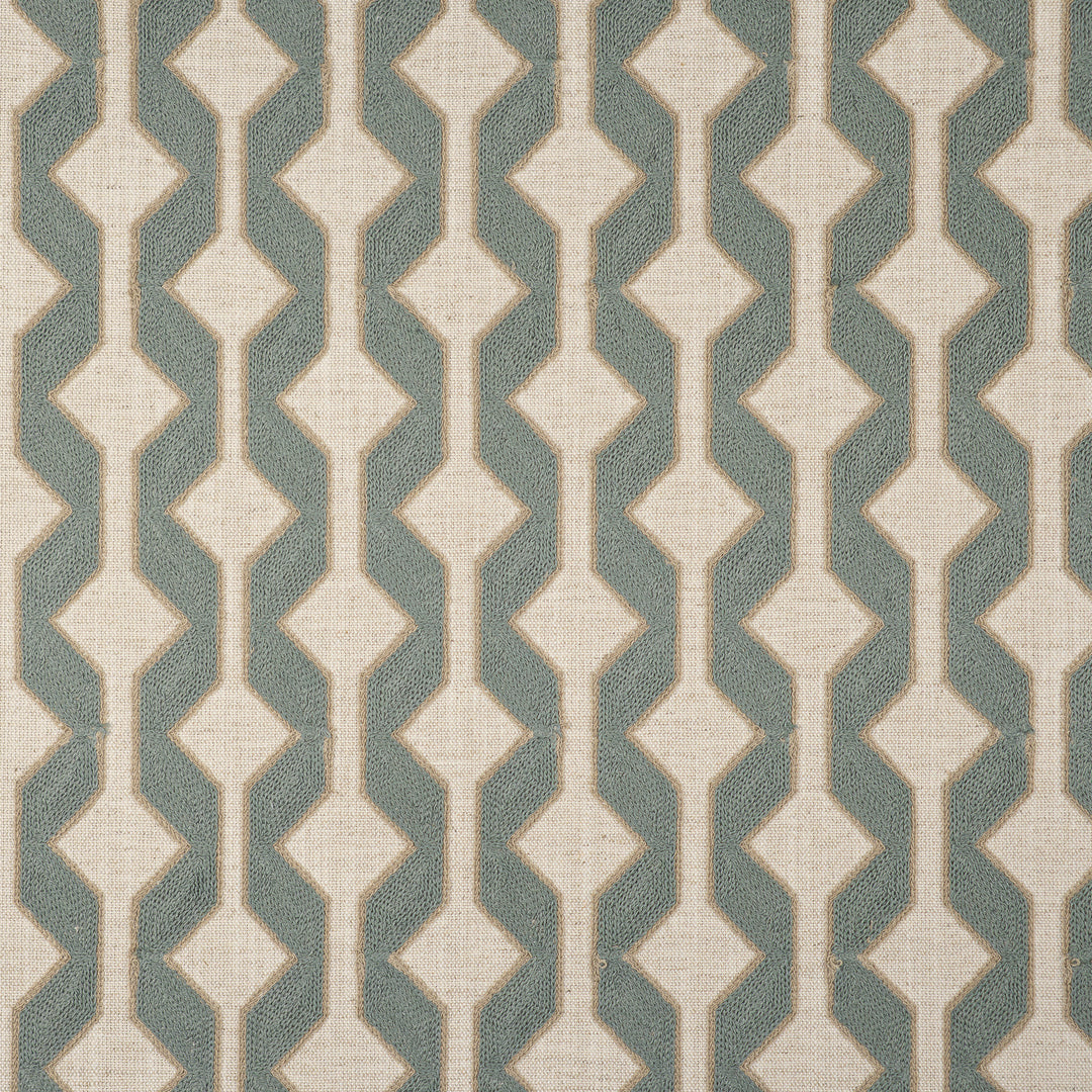 Varley # 621 Hydro by Maxwell Designer Fabric Color Theory-Vol. X Juniper BASE: 43% COTTON 28% POLYESTER 20% LINEN 9% RAYON EMB: 84% COTTON 16% POLYESTER INDIA V- 3.1" H-3.1" 53" - Swanky Fabrics -