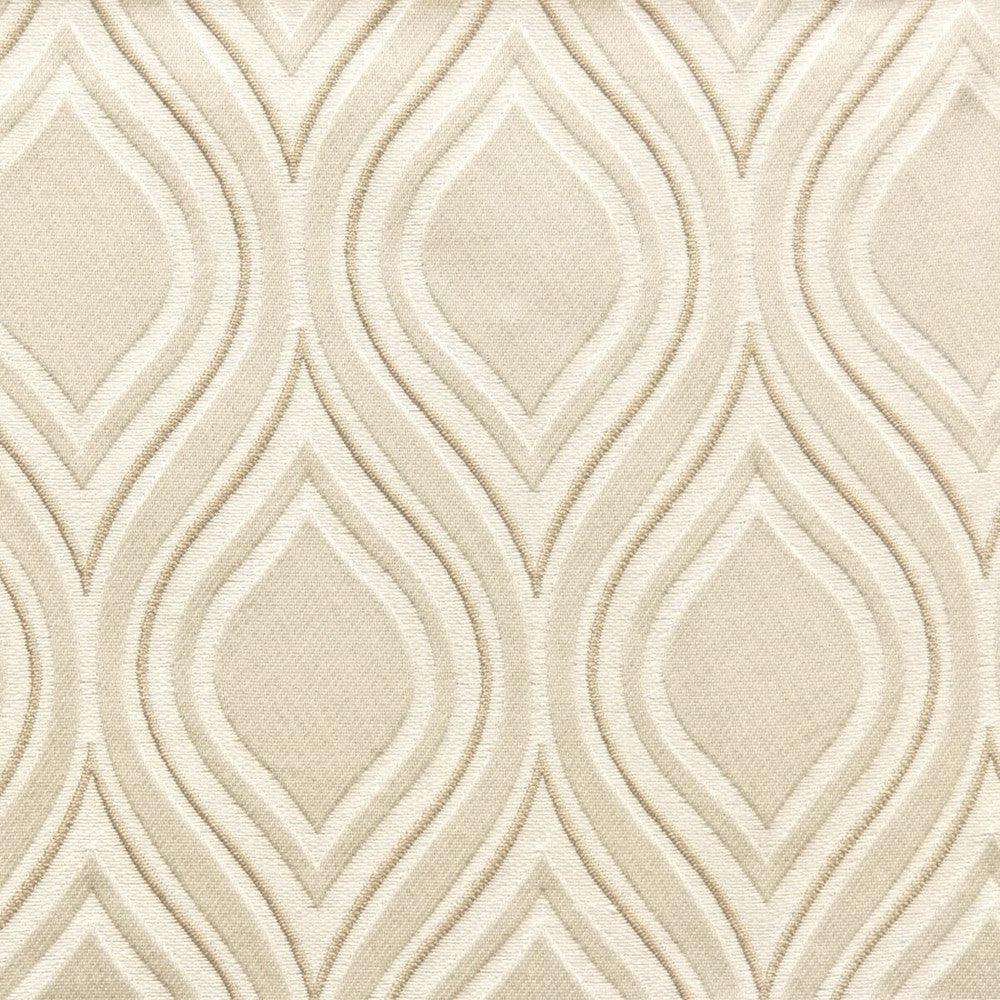 Verve 2 Bamboo by Stout Designer Fabric COLOR MY WINDOW ALABASTER/PARCHMENT 100%POL INDIA Horizontal: 3.375 and Vertical: 6.125 54 in - Swanky Fabrics -