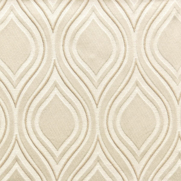 Verve 2 Bamboo by Stout Designer Fabric Color My Window Alabaster/Parchment 100% Polyester INDIA Horizontal: 3.375 and Vertical: 6.125 54 in - Swanky Fabrics -