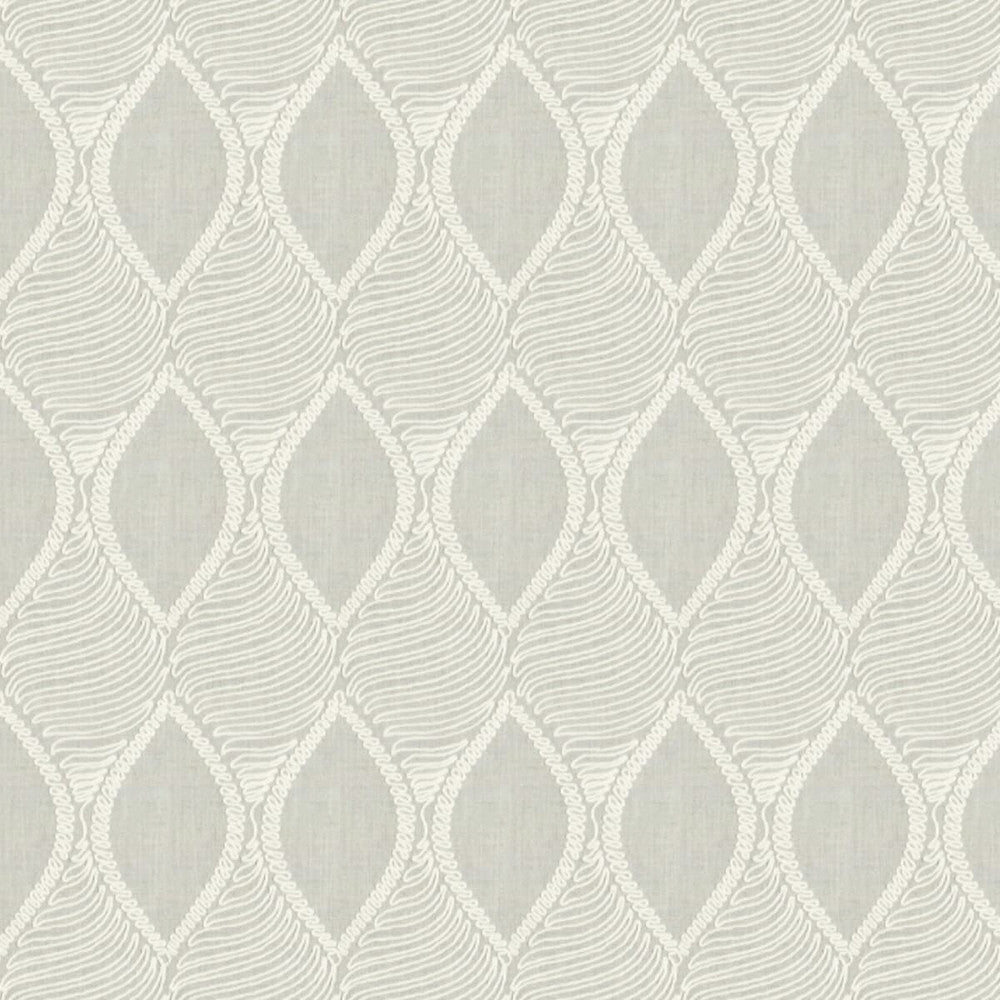 Vivian 1 Dove by Stout Designer Fabric RAINBOW LIBRARY SILVER/SMOKE 58%COT 42%POL %VEMB INDIA Horizontal: 4.875 and Vertical: 9.375 52 in - Swanky Fabrics -
