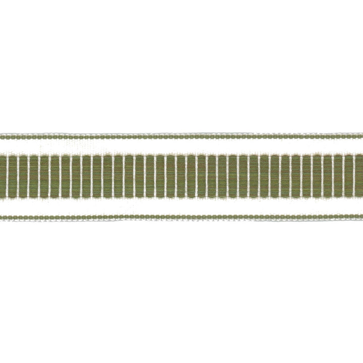 Volare Tape 3 Moss by Stout Trim Stout Trim Volare Tape 3 MossTrim NEW TRADITIONS TRIM 62%SVI 38%ACR CHINA </p><p>Repeat: H: 0.250, V: 0.000 2 in - Fabric Carolina -