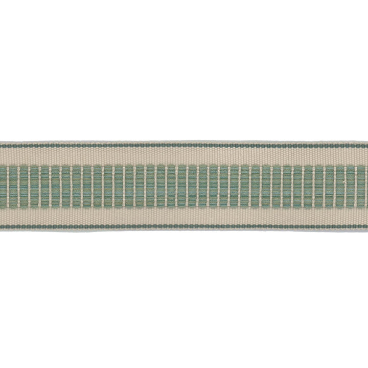 Volare Tape 4 Seaglass by Stout Trim Stout Trim Volare Tape 4 SeaglassTrim NEW TRADITIONS TRIM 62%SVI 38%ACR CHINA </p><p>Repeat: H: 0.250, V: 0.000 2 in - Fabric Carolina -