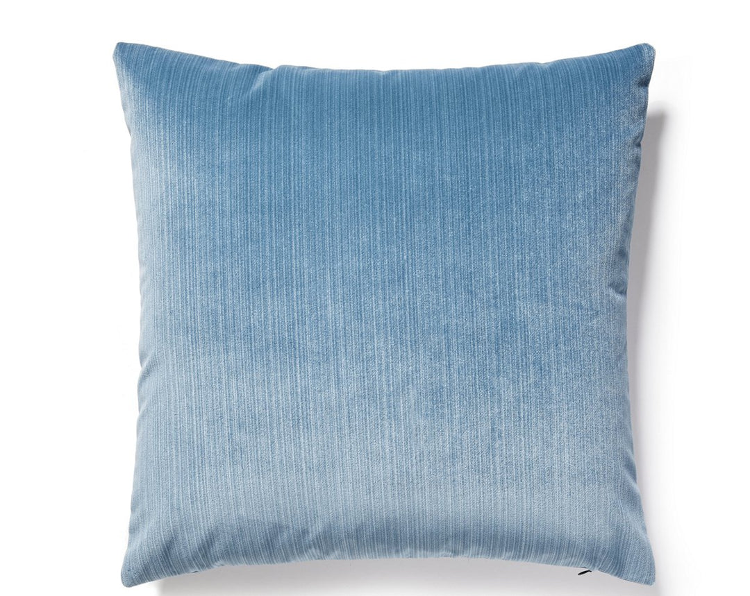 Strie Velvet Pillow 22 X 22 - Peacock VWSTRIEPILL0004 by Scalamandre Designer Pillow