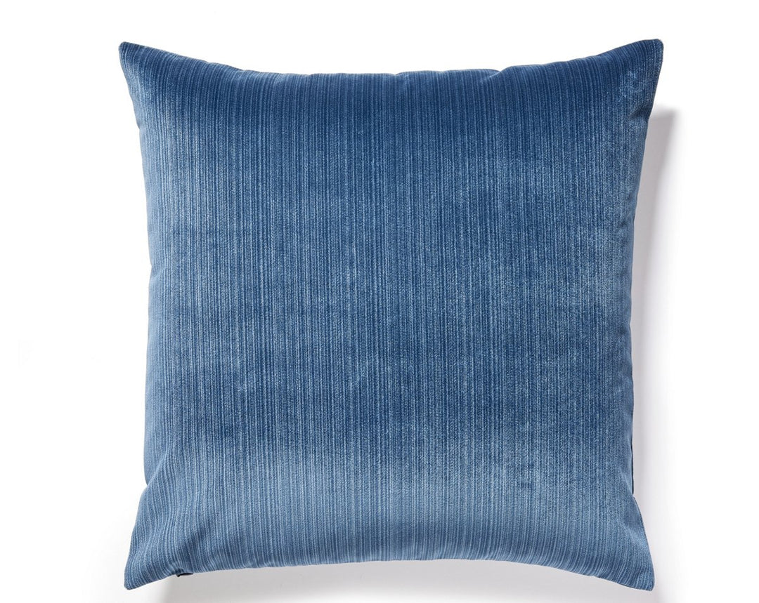 Strie Velvet Pillow 22 X 22 - Midnight VWSTRIEPILL0005 by Scalamandre Designer Pillow