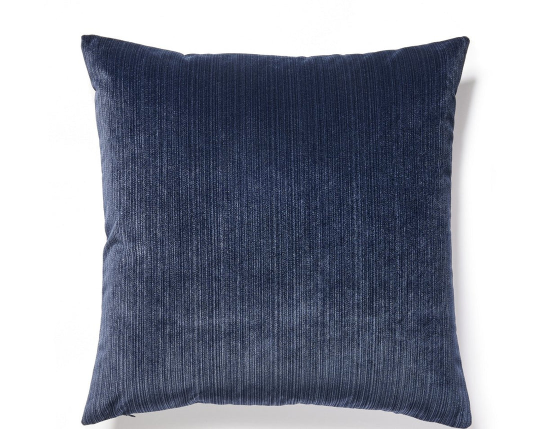 Strie Velvet Pillow 22 X 22 - Ink VWSTRIEPILL0006 by Scalamandre Designer Pillow