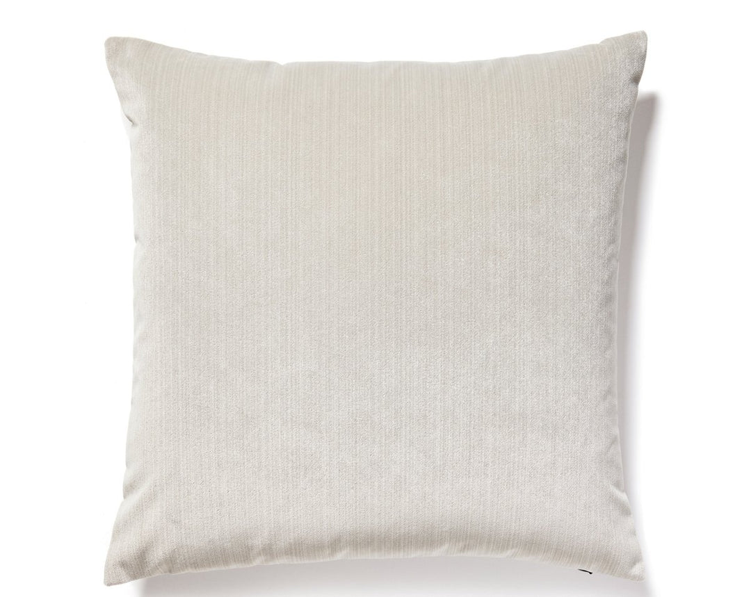 Strie Velvet Pillow 22 X 22 - Ecru VWSTRIEPILL0011 by Scalamandre Designer Pillow
