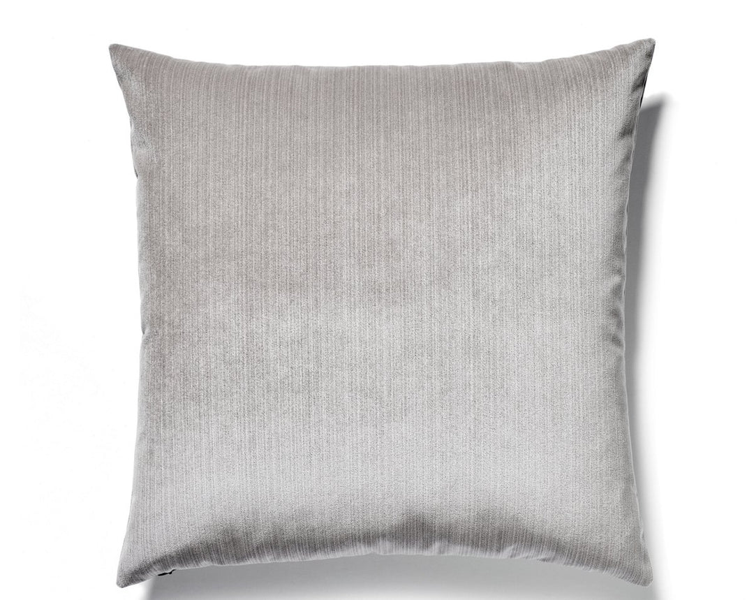 Strie Velvet Pillow 22 X 22 - Pewter VWSTRIEPILL0013 by Scalamandre Designer Pillow