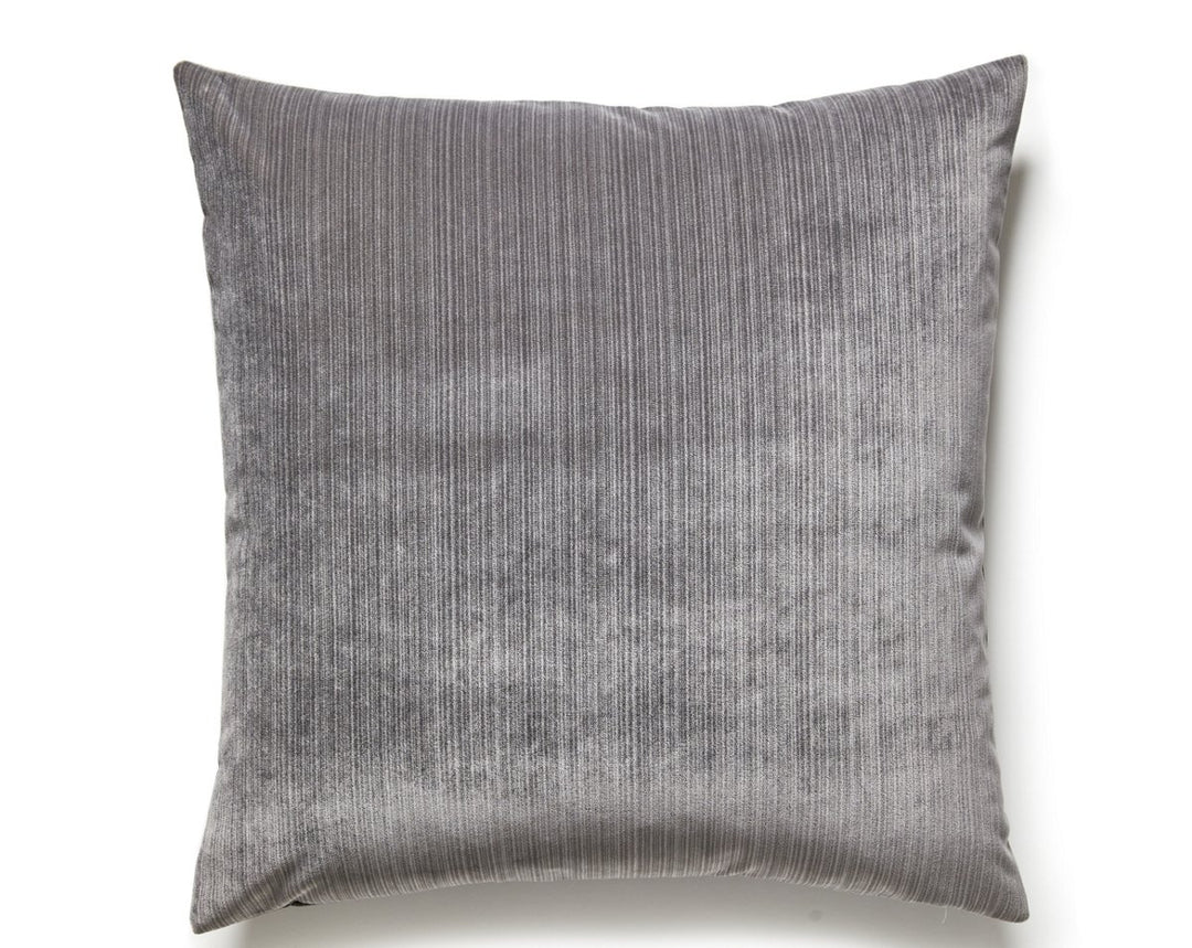 Strie Velvet Pillow 22 X 22 - Seal VWSTRIEPILL0016 by Scalamandre Designer Pillow