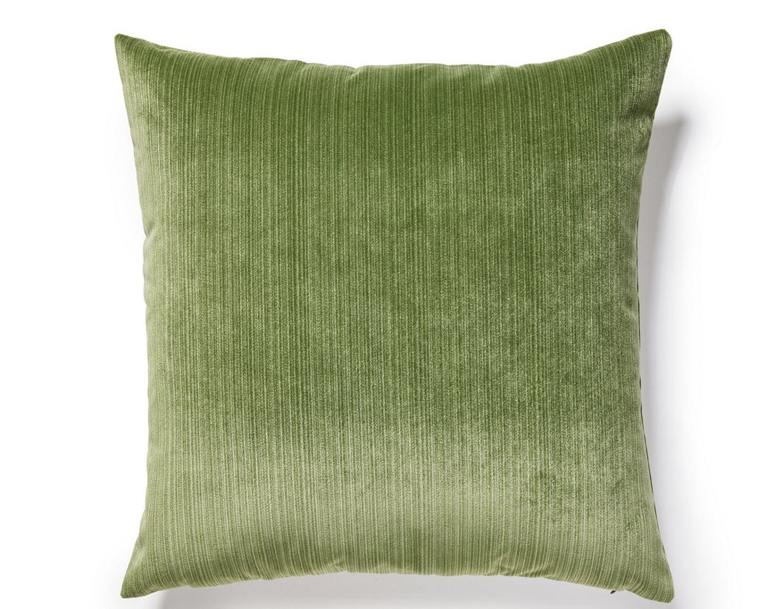 Strie Velvet Pillow 22 X 22 - Balsam VWSTRIEPILL0024 by Scalamandre Designer Pillow