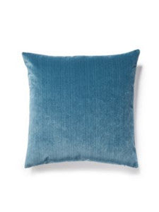 Strie Velvet Pillow 22 X 22 - Teal VWSTRIEPILL0028 by Scalamandre Designer Pillows