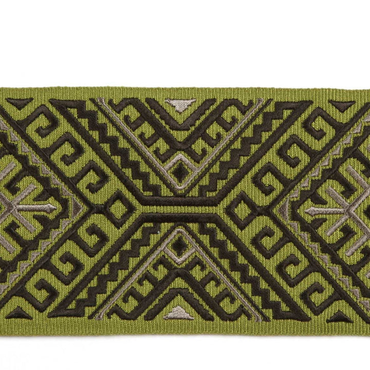 Vaduz Avocado by Europatex Designer Fabric Tapes Galore 100% Polyester 6.25" 3.50 inches - Swanky Fabrics -