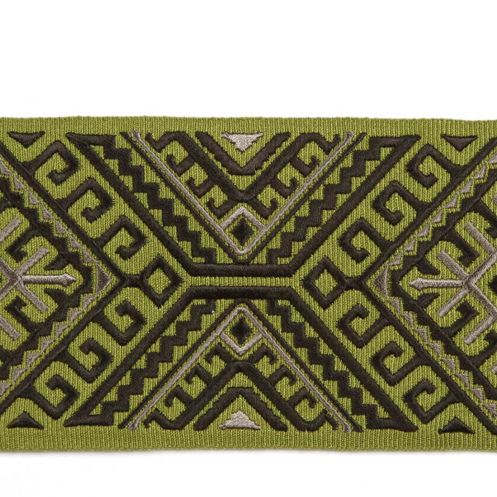 Vaduz Avocado by Europatex Designer Fabric Tapes Galore 100% Polyester 6.25" 3.50 inches - Swanky Fabrics -
