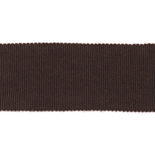 Versailles 1.5" Grosgrain Ribbon - Chocolate by Europatex Designer Fabric Versailles 100% Rayon China See Sample Horizontal: N/A and Vertical: N/A 1.50 inches  - Swanky Fabrics -