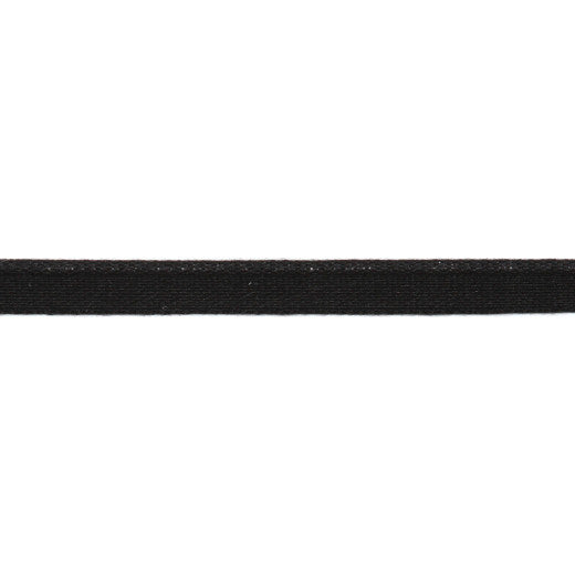 Versailles 1/8" Piping Woven Lip Cord - Black by Europatex Designer Fabric Versailles 64% Rayon, 36% Cotton China See Sample Horizontal: N/A and Vertical: N/A 0.13 inches  - Swanky Fabrics -
