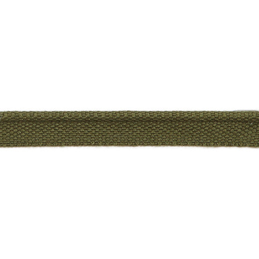 Versailles 1/8" Piping Woven Lip Cord - Olive by Europatex Designer Fabric Versailles 64% Rayon, 36% Cotton China See Sample Horizontal: N/A and Vertical: N/A 0.13 inches  - Swanky Fabrics -