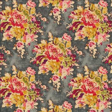 Vogue Bouquet Charcoal by Kasmir Designer Fabric