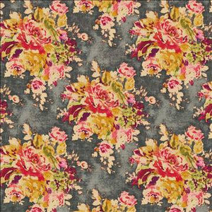 Vogue Bouquet Charcoal by Kasmir Designer Fabric