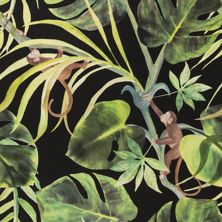 Monkey Business Ebony by Clarke And Clarke Designer Wallcovering CLARKE & CLARKE COLONY - Belgium - Horizontal: 0 and Vertical: 20.875 20.875 - Swanky Fabrics -